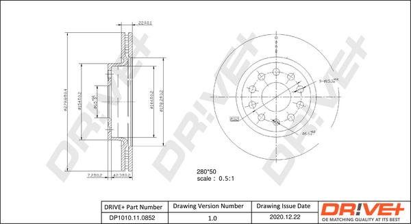 Dr!ve+ DP1010.11.0852 - Disc frana aaoparts.ro