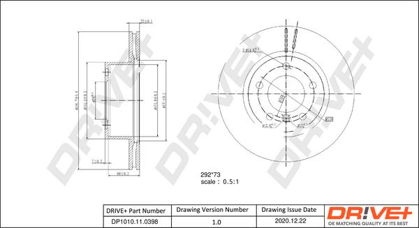 Dr!ve+ DP1010.11.0398 - Disc frana aaoparts.ro