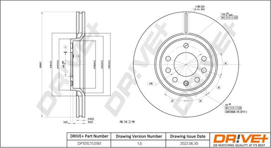 Dr!ve+ DP1010.11.0361 - Disc frana aaoparts.ro