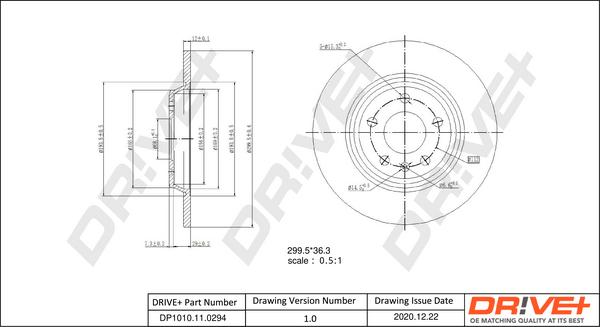 Dr!ve+ DP1010.11.0294 - Disc frana aaoparts.ro