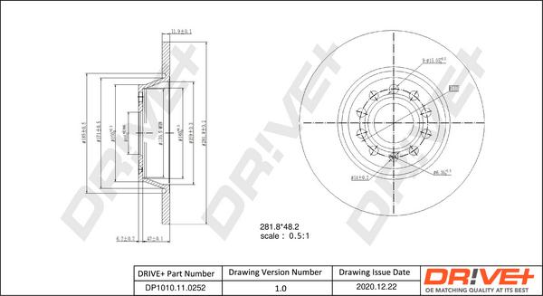 Dr!ve+ DP1010.11.0252 - Disc frana aaoparts.ro