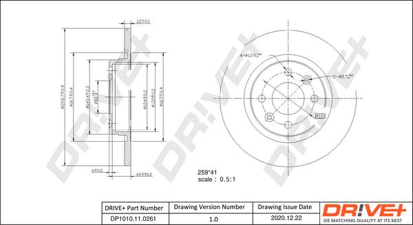 Dr!ve+ DP1010.11.0261 - Disc frana aaoparts.ro