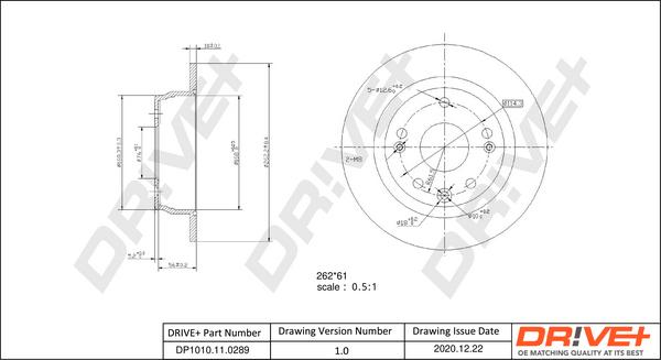 Dr!ve+ DP1010.11.0289 - Disc frana aaoparts.ro