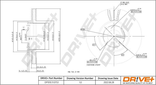 Dr!ve+ DP1010.11.0753 - Disc frana aaoparts.ro