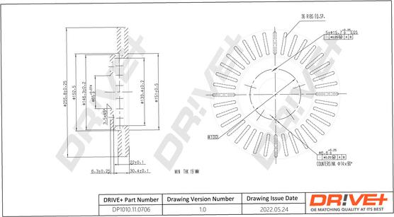 Dr!ve+ DP1010.11.0706 - Disc frana aaoparts.ro