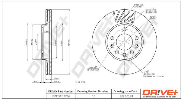 Dr!ve+ DP1010.11.0786 - Disc frana aaoparts.ro