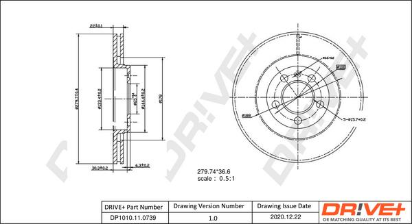 Dr!ve+ DP1010.11.0739 - Disc frana aaoparts.ro