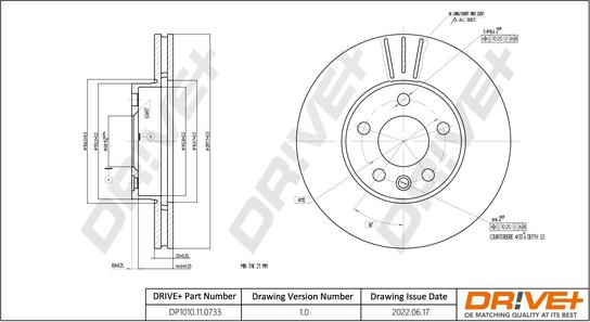 Dr!ve+ DP1010.11.0733 - Disc frana aaoparts.ro