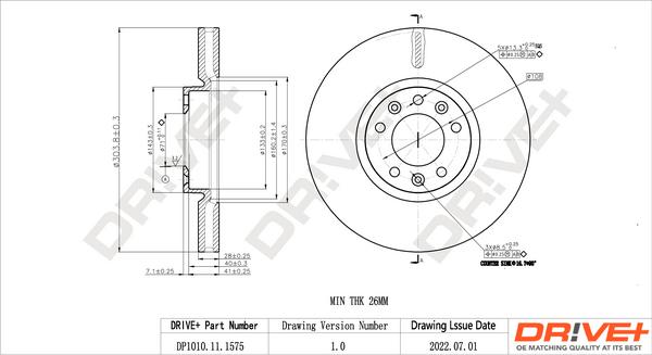 Dr!ve+ DP1010.11.1575 - Disc frana aaoparts.ro