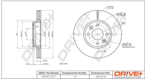 Dr!ve+ DP1010.11.1577 - Disc frana aaoparts.ro