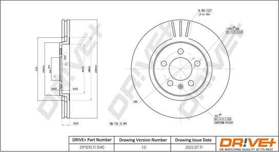 Dr!ve+ DP1010.11.1040 - Disc frana aaoparts.ro