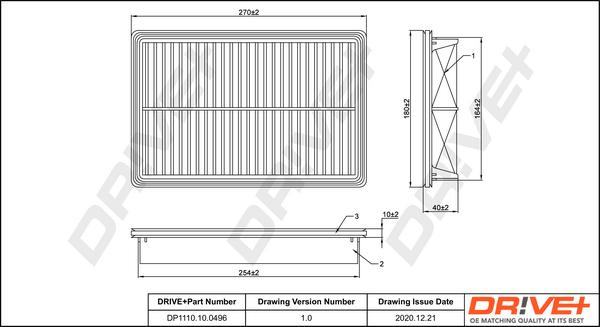 Dr!ve+ DP1110.10.0496 - Filtru aer aaoparts.ro