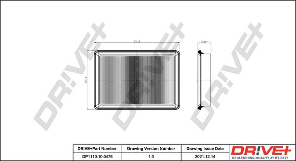 Dr!ve+ DP1110.10.0476 - Filtru aer aaoparts.ro