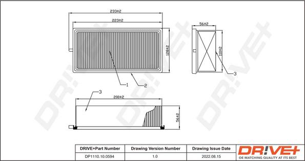 Dr!ve+ DP1110.10.0594 - Filtru aer aaoparts.ro
