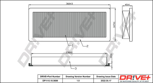 Dr!ve+ DP1110.10.0699 - Filtru aer aaoparts.ro