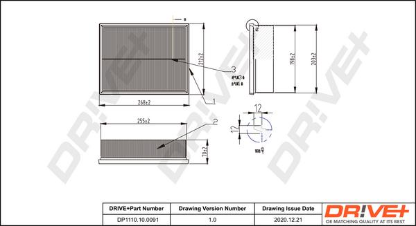 Dr!ve+ DP1110.10.0091 - Filtru aer aaoparts.ro