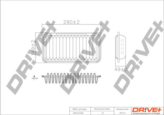 Dr!ve+ DP1110.10.0098 - Filtru aer aaoparts.ro