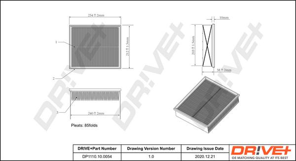 Dr!ve+ DP1110.10.0054 - Filtru aer aaoparts.ro