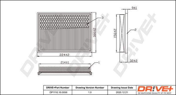 Dr!ve+ DP1110.10.0056 - Filtru aer aaoparts.ro