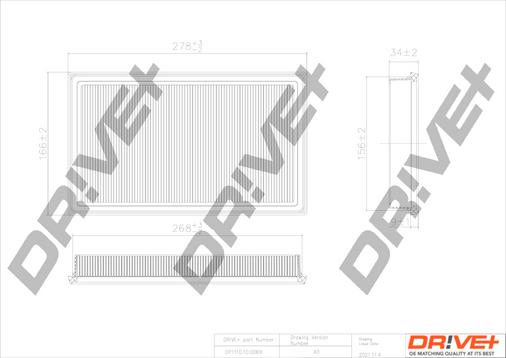 Dr!ve+ DP1110.10.0069 - Filtru aer aaoparts.ro