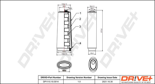 Dr!ve+ DP1110.10.0014 - Filtru aer aaoparts.ro