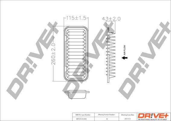 Dr!ve+ DP1110.10.0085 - Filtru aer aaoparts.ro