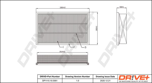 Dr!ve+ DP1110.10.0081 - Filtru aer aaoparts.ro