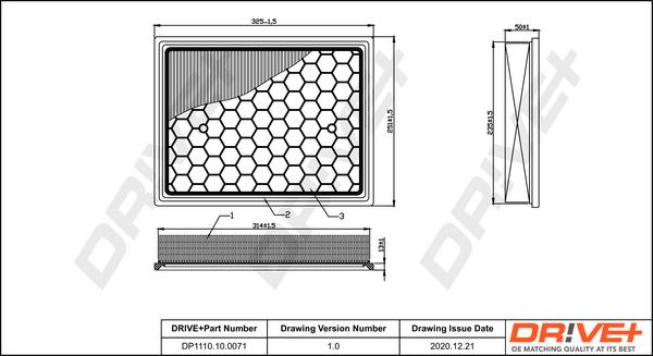 Dr!ve+ DP1110.10.0071 - Filtru aer aaoparts.ro