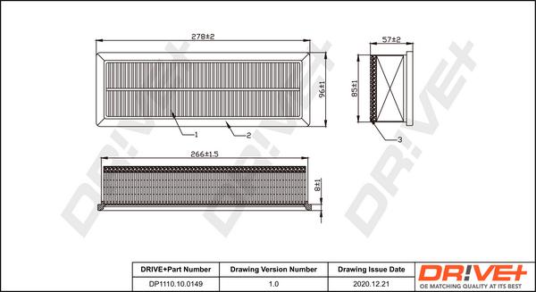 Dr!ve+ DP1110.10.0149 - Filtru aer aaoparts.ro