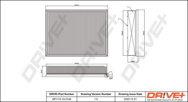 Dr!ve+ DP1110.10.0146 - Filtru aer aaoparts.ro