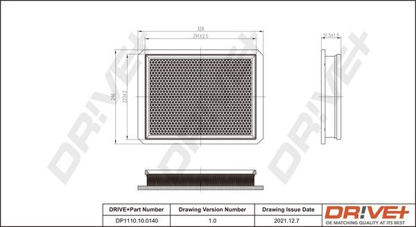 Dr!ve+ DP1110.10.0140 - Filtru aer aaoparts.ro