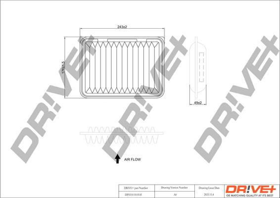 Dr!ve+ DP1110.10.0141 - Filtru aer aaoparts.ro