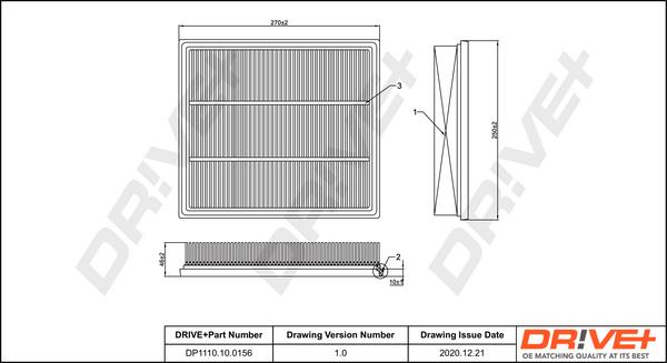 Dr!ve+ DP1110.10.0156 - Filtru aer aaoparts.ro