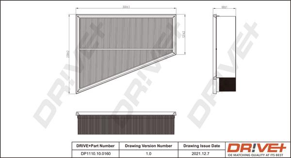 Dr!ve+ DP1110.10.0160 - Filtru aer aaoparts.ro