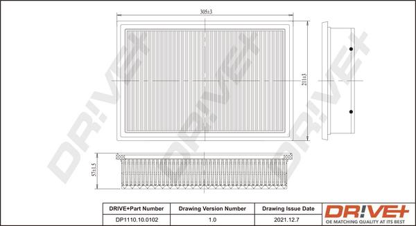 Dr!ve+ DP1110.10.0102 - Filtru aer aaoparts.ro