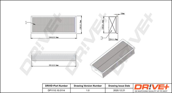 Dr!ve+ DP1110.10.0114 - Filtru aer aaoparts.ro