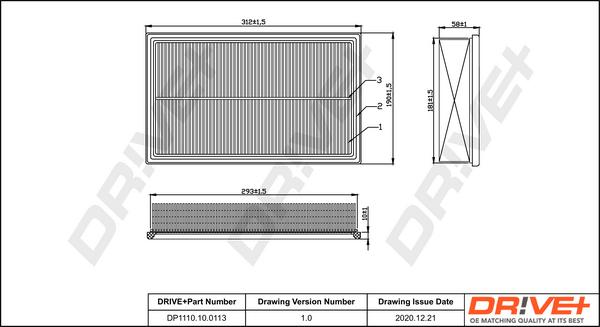 Dr!ve+ DP1110.10.0113 - Filtru aer aaoparts.ro