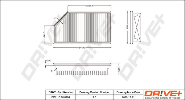 Dr!ve+ DP1110.10.0184 - Filtru aer aaoparts.ro