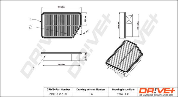 Dr!ve+ DP1110.10.0181 - Filtru aer aaoparts.ro