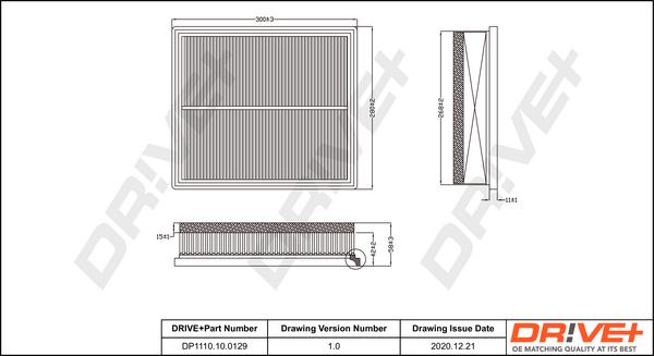 Dr!ve+ DP1110.10.0129 - Filtru aer aaoparts.ro