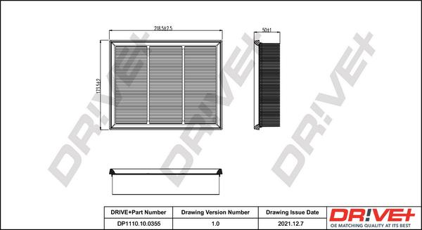 Dr!ve+ DP1110.10.0355 - Filtru aer aaoparts.ro