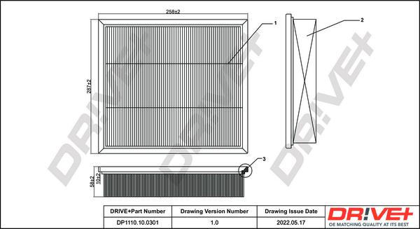 Dr!ve+ DP1110.10.0301 - Filtru aer aaoparts.ro