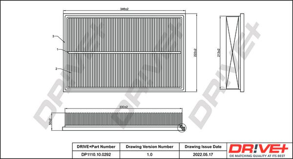 Dr!ve+ DP1110.10.0302 - Filtru aer aaoparts.ro