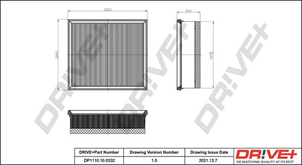 Dr!ve+ DP1110.10.0332 - Filtru aer aaoparts.ro