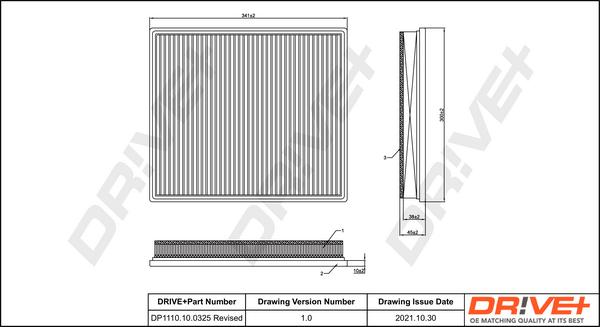 Dr!ve+ DP1110.10.0325 - Filtru aer aaoparts.ro