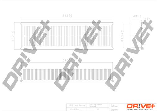 Dr!ve+ DP1110.10.0377 - Filtru aer aaoparts.ro