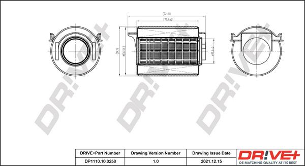 Dr!ve+ DP1110.10.0258 - Filtru aer aaoparts.ro