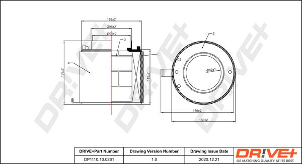 Dr!ve+ DP1110.10.0261 - Filtru aer aaoparts.ro