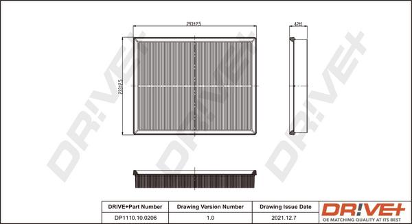 Dr!ve+ DP1110.10.0206 - Filtru aer aaoparts.ro