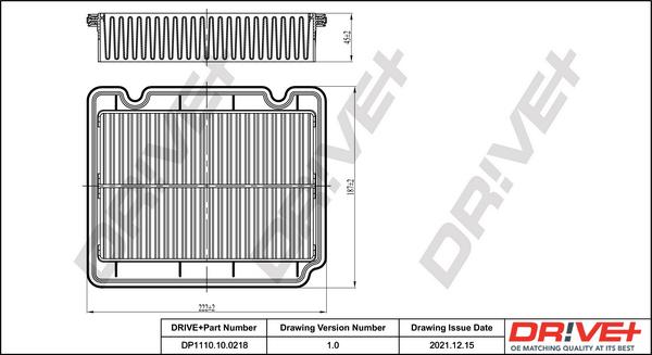 Dr!ve+ DP1110.10.0218 - Filtru aer aaoparts.ro